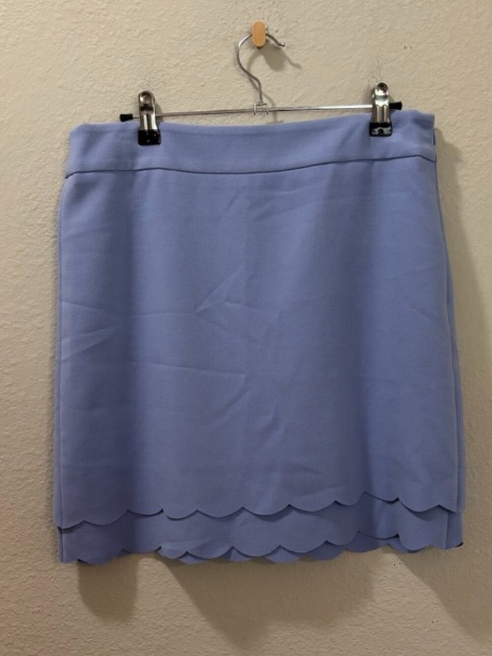 LOFT Periwinkle Scalloped Hem Mini Skirt Size 6